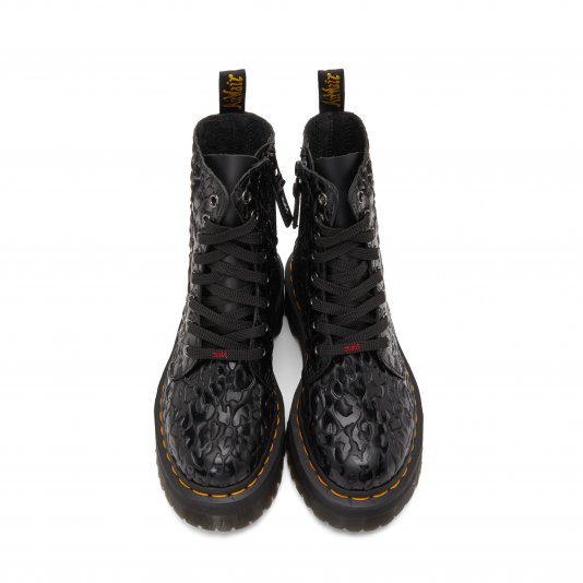 Jadon X-GIRL Leopard Emboss Black Smooth