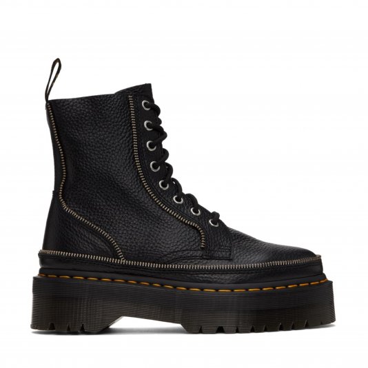 Jadon Zip Alternative Black Milled Nappa