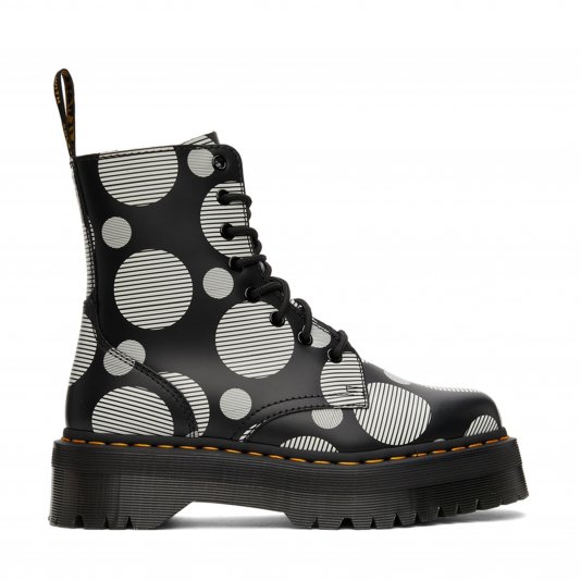 Jadon Zip Black Polka Dot Smooth