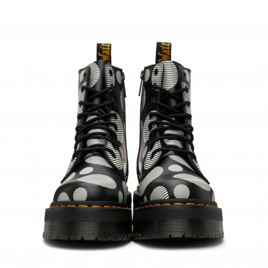 Jadon Zip Black Polka Dot Smooth