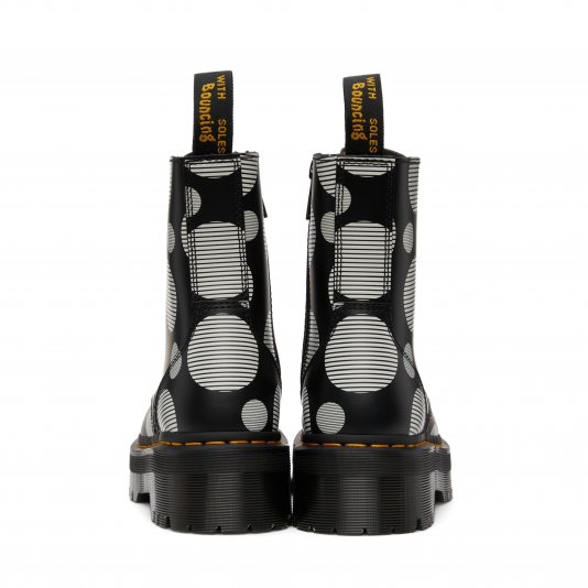 Jadon Zip Black Polka Dot Smooth