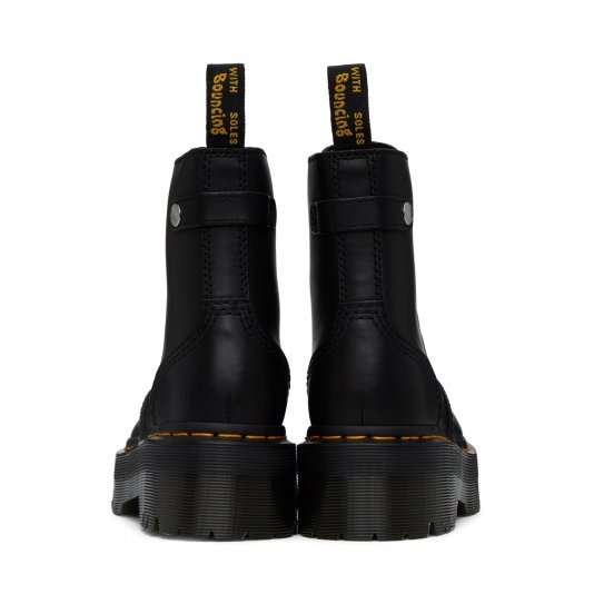 Jetta Platform Zipped Black Sendal