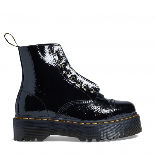 Sinclair Black Distressed Patent