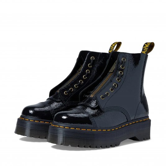 Sinclair Black Distressed Patent