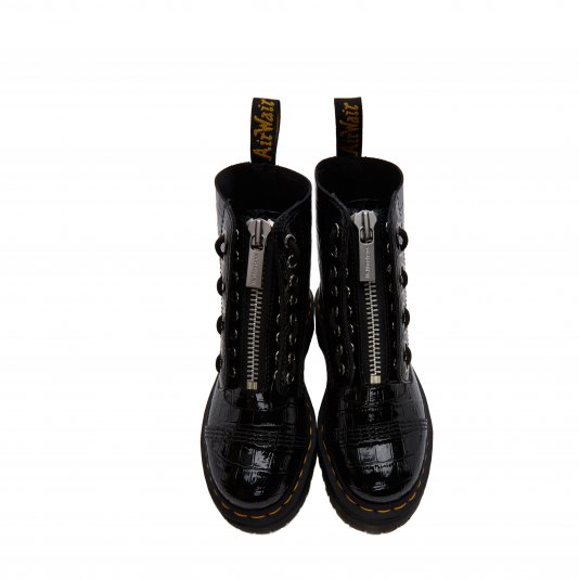 Sinclair Black Patent Croc Emboss