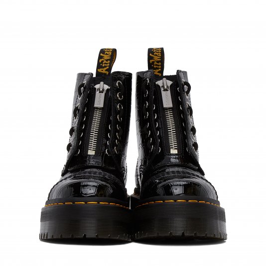 Sinclair Black Patent Croc Emboss