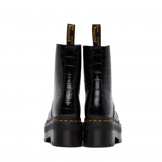 Sinclair Black Patent Croc Emboss