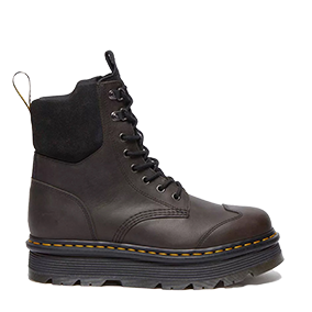 Zebzag 8 Tie Black E.H. Suede / Charcoal Grey Burnished Waxy Pull Up