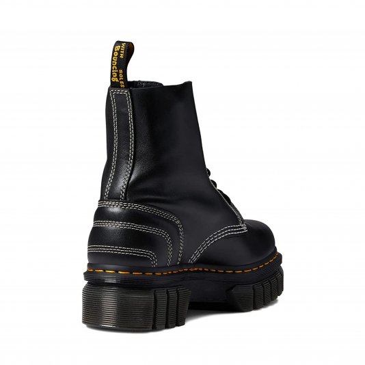 Boots Audrick Platform White Stitch Black Nappa Lux