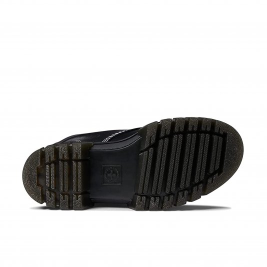 Boots Audrick Platform White Stitch Black Nappa Lux