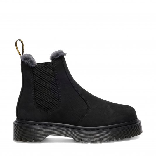 2976 Bex Fur Lined Warm Wair Black Milled Nubuck