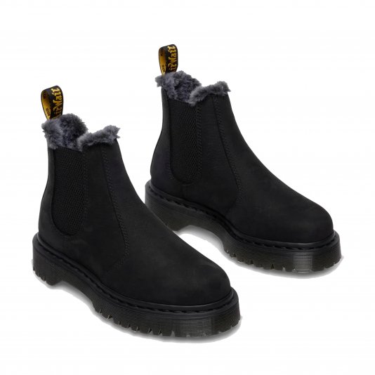 2976 Bex Fur Lined Warm Wair Black Milled Nubuck