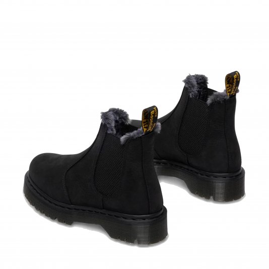 2976 Bex Fur Lined Warm Wair Black Milled Nubuck