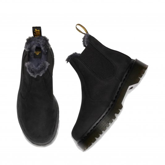 2976 Bex Fur Lined Warm Wair Black Milled Nubuck