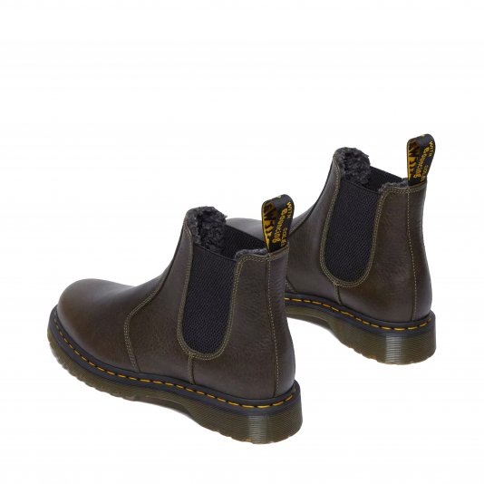 2976 Faux Fur Lined Olive Grizzly