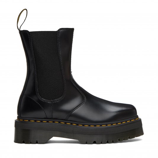 2976 HI Platform Squared Toe Black Polished Smooth
