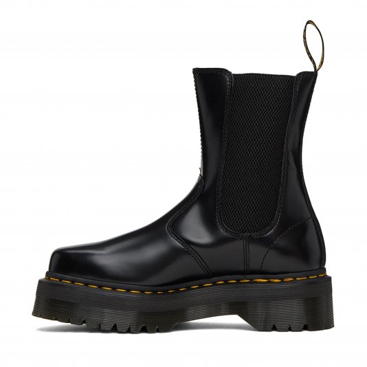 2976 HI Platform Squared Toe Black Polished Smooth