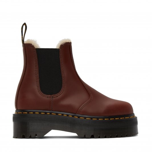 2976 Waterproof Fur Platform Brown Abruzzo