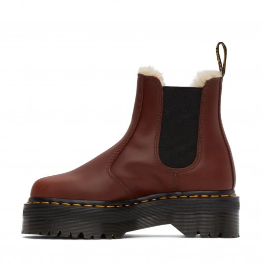 2976 Waterproof Fur Platform Brown Abruzzo