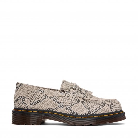 Adrian Sand / Black Python Print Suede