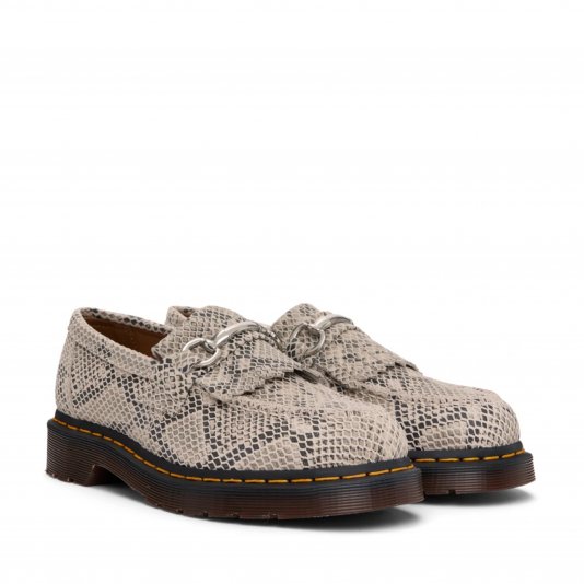 Adrian Sand / Black Python Print Suede