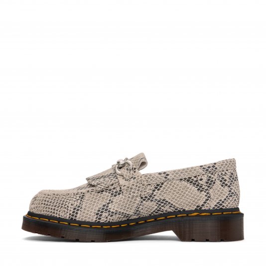 Adrian Sand / Black Python Print Suede