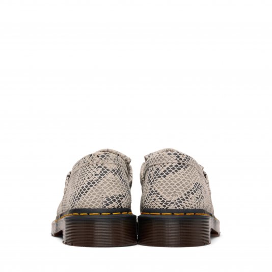 Adrian Sand / Black Python Print Suede