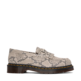 Adrian Sand / Black Python Print Suede
