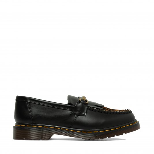 Adrian Snaffle Black Micro Leopard Hair On