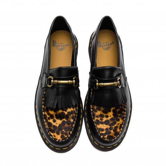 Adrian Snaffle Black Micro Leopard Hair On