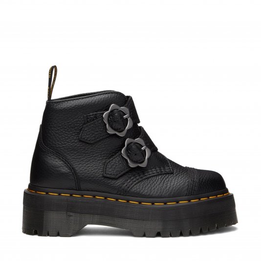 Devon Flower Black Milled Nappa