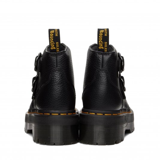 Devon Flower Black Milled Nappa