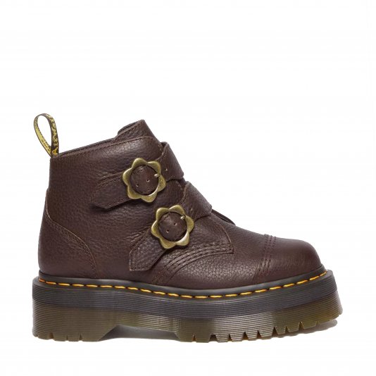 Devon Flower Dark Brown Grizzly