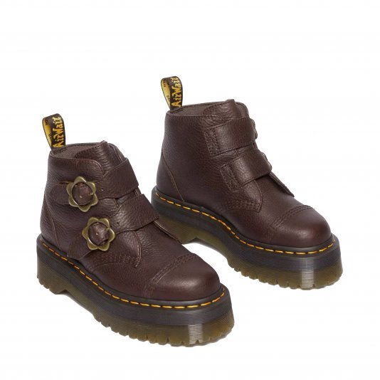 Devon Flower Dark Brown Grizzly