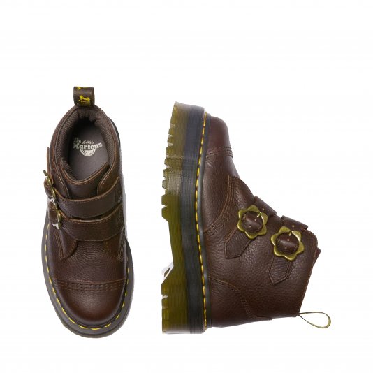 Devon Flower Dark Brown Grizzly