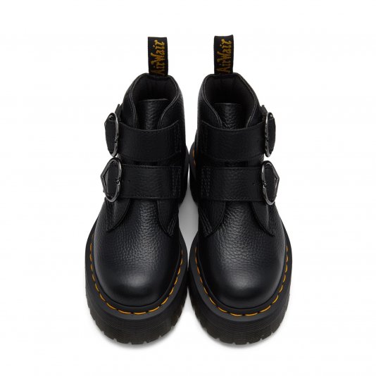 Devon Hearts Black Milled Nappa