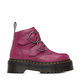 Devon Hearts Fuchsia Milled Nappa