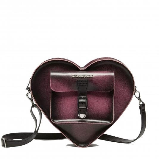 Heart Shaped Distressed Look Black / Fondant Pink Arcadia