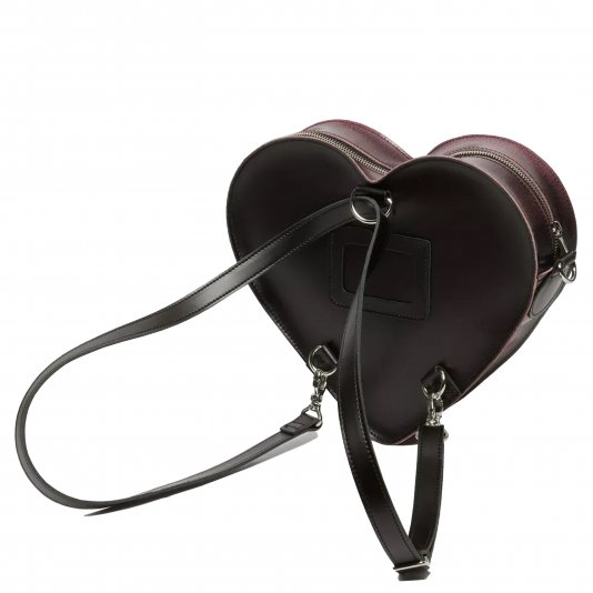Heart Shaped Distressed Look Black / Fondant Pink Arcadia