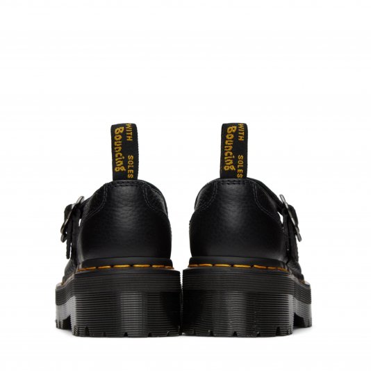 Addina Flower Platform Black Milled Nappa