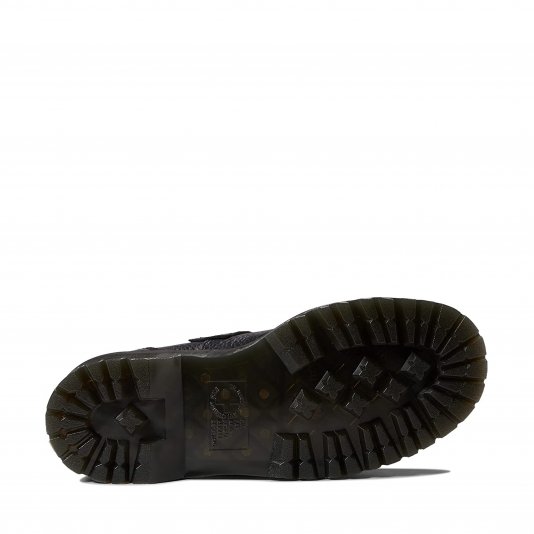 Addina Flower Platform Black Milled Nappa