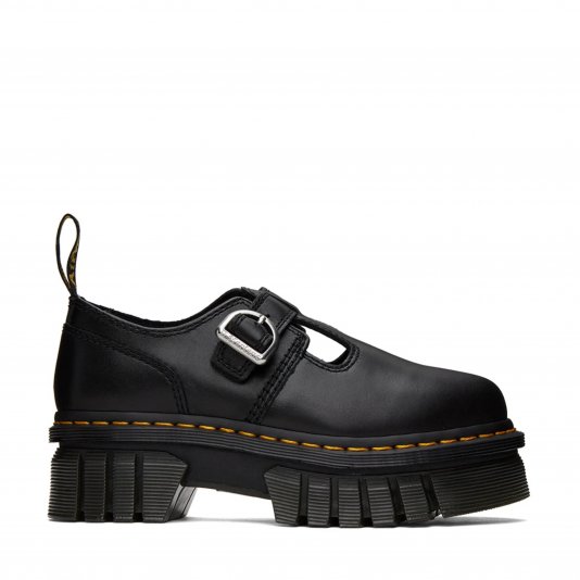 Audrick Platform Mary Jane Black Nappa Lux