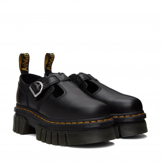 Audrick Platform Mary Jane Black Nappa Lux