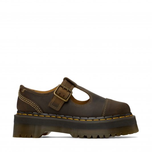Bethan Platform Arc Dark Brown Crazy Horse