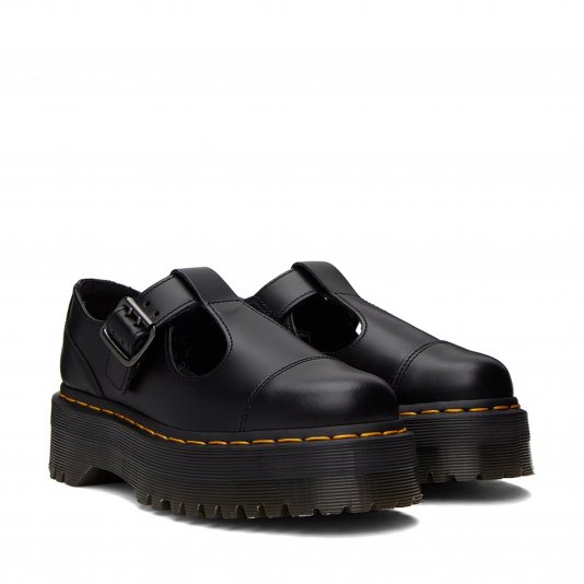 Bethan Platform Black Polished Smooth