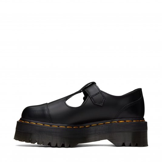 Bethan Platform Black Polished Smooth