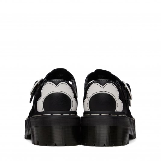Bethan Platform Flower Black / Optical White Pisa
