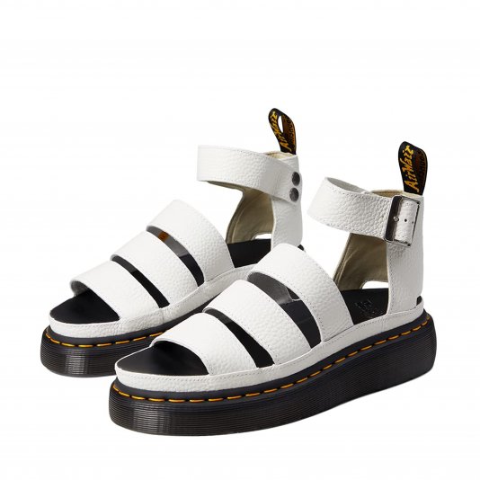 Clarissa Platform White Milled Nappa