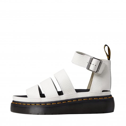 Clarissa Platform White Milled Nappa