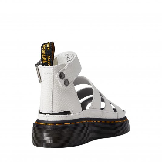 Clarissa Platform White Milled Nappa